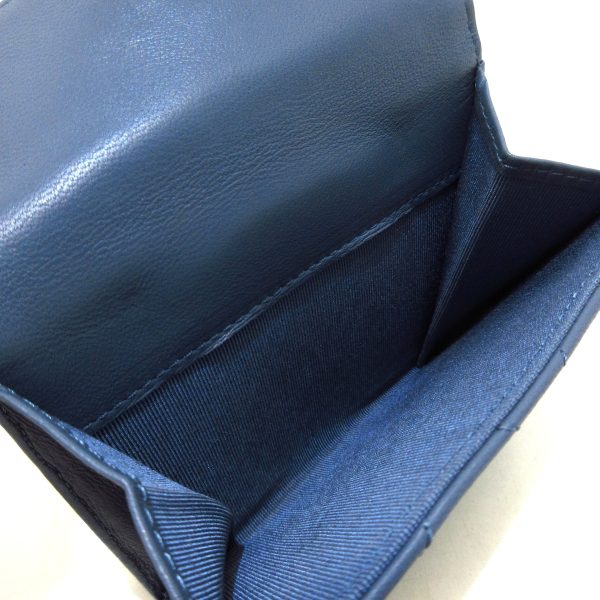 37880268 4 Chanel Matelasse Wallet Lambskin Blue