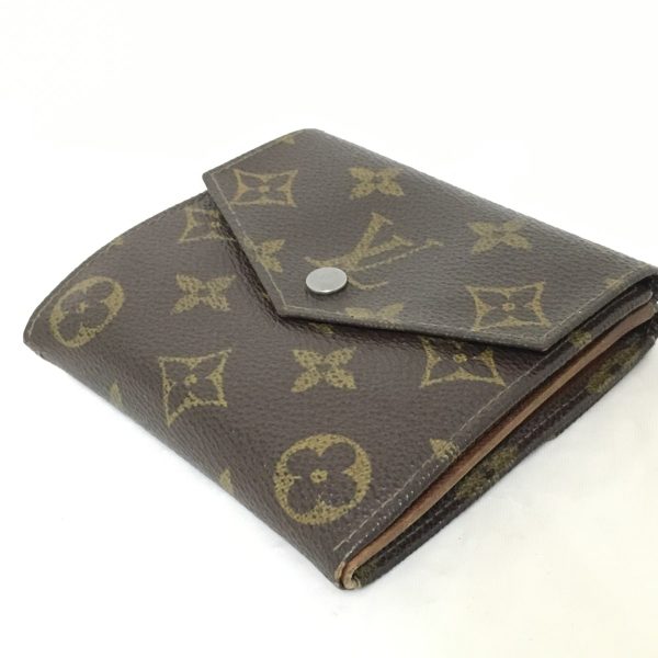 37882192 13 Louis Vuitton Portomonevier Monogram Canvas W Hook Wallet Brown