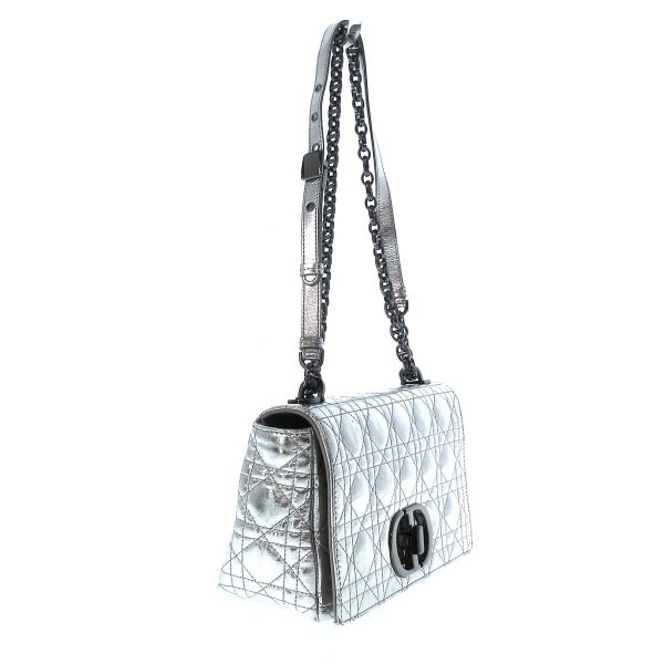 37882653 2 Dior Calo Medium Bag Silver Leather