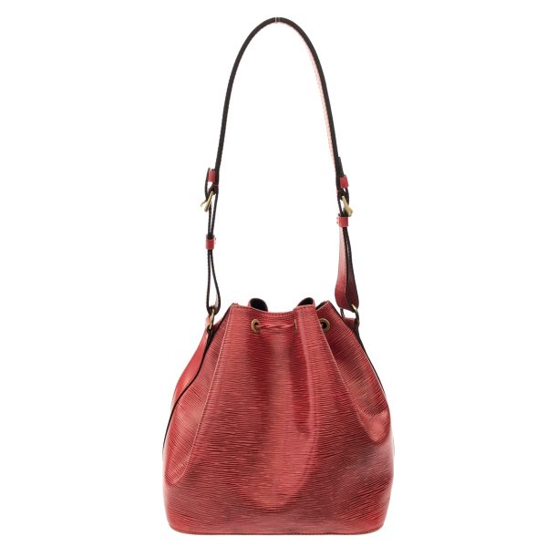 37882737 3 Louis Vuitton Petit Noe Leather Shoulder Bag Castilian Red