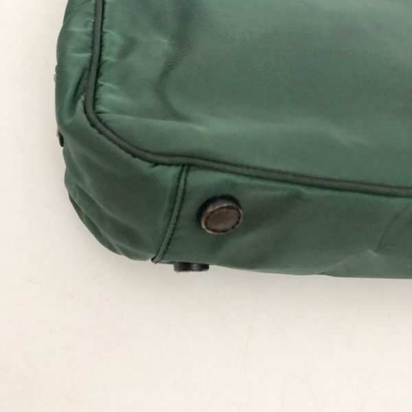 37882743 5 Prada Shoulder Bag Nylon Leather Green