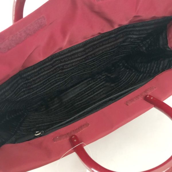 37882746 7 Prada Tote Bag Nylon Bordeaux