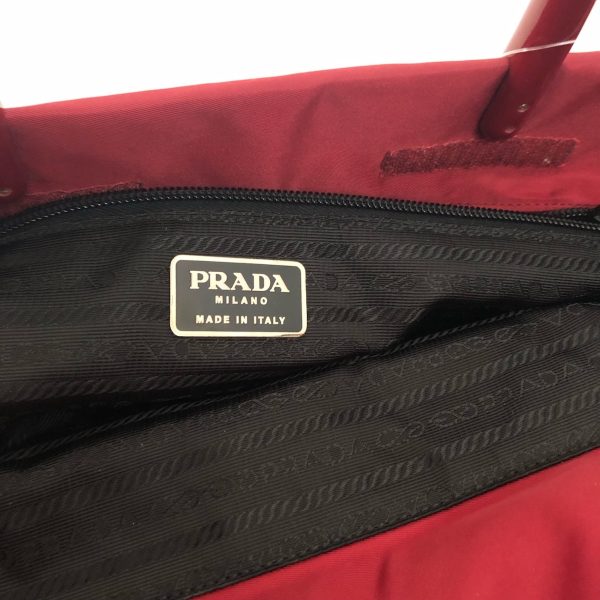 37882746 8 Prada Tote Bag Nylon Bordeaux