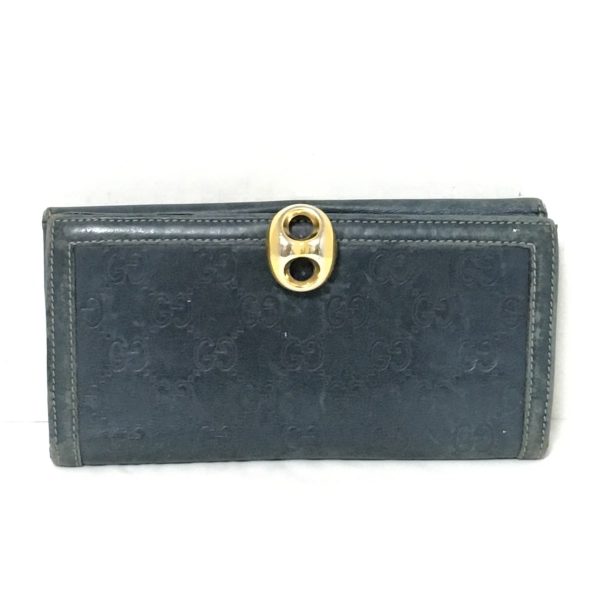 37883046 1 Gucci Shimaline Leather Wallet Navy