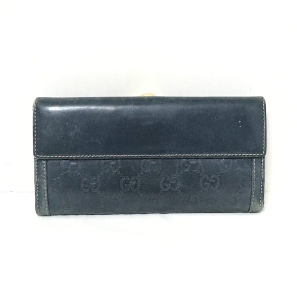 37883046 2 Gucci Shimaline Leather Wallet Navy