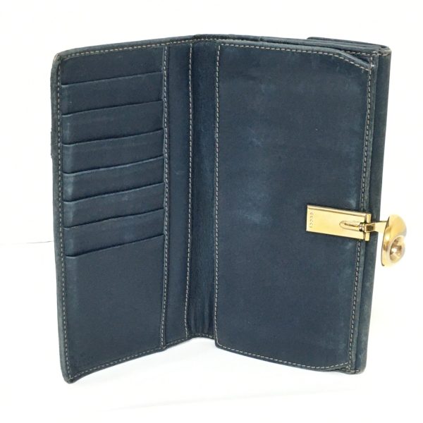 37883046 3 Gucci Shimaline Leather Wallet Navy