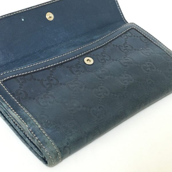 37883046 9 Gucci Shimaline Leather Wallet Navy