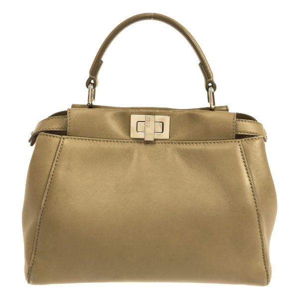 37883577 1 Fendi Handbag Leather Beige