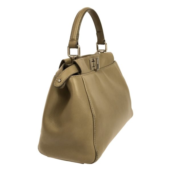 37883577 2 Fendi Handbag Leather Beige