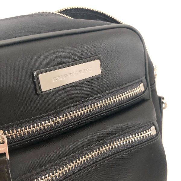 37883578 8 Burberry Shoulder Bag Nylon Leather Black