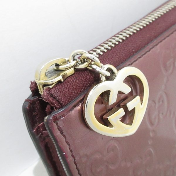 37883703 10 Gucci Lovely Shimaline Enamel Wallet Bordeaux