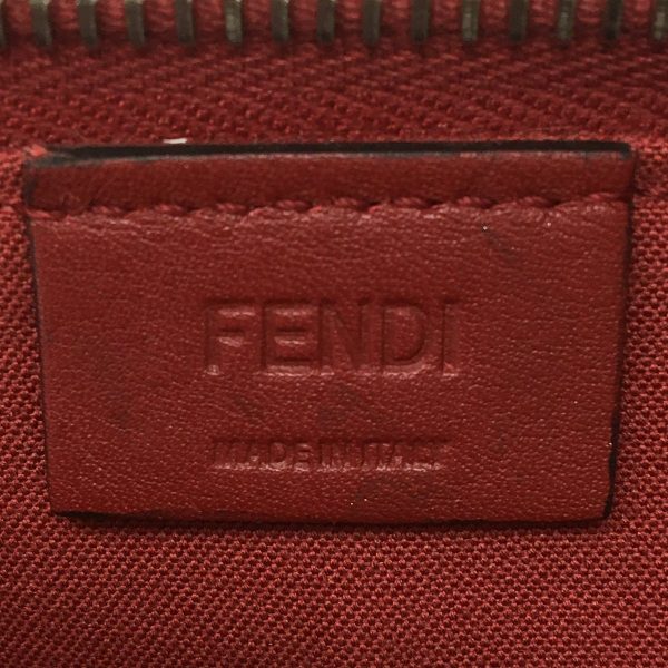 37884660 7 Fendi Clutch Bag Leather Red Beige Black