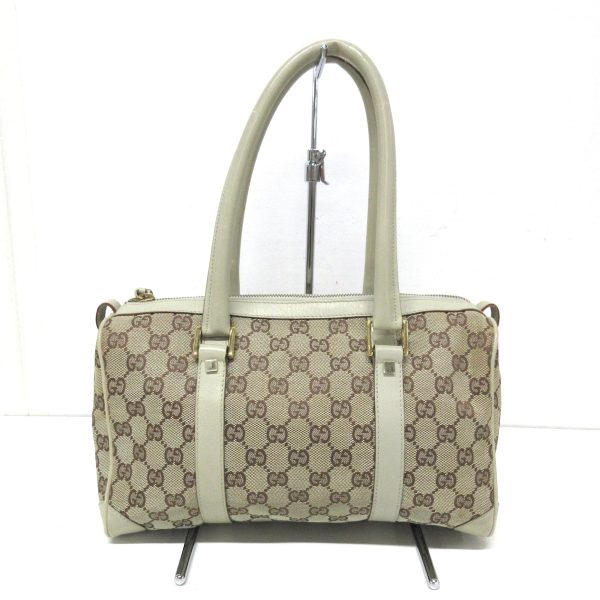 37885435 1 Gucci Gg Pattern Jacquard Handbag Beige