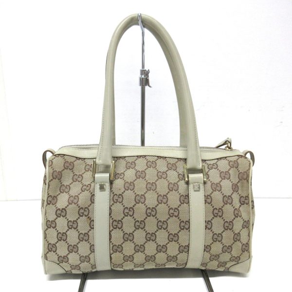 37885435 3 Gucci Gg Pattern Jacquard Handbag Beige