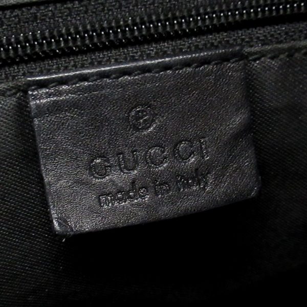 37885438 8 Gucci Gg Pattern Bamboo Nylon Handbag Black