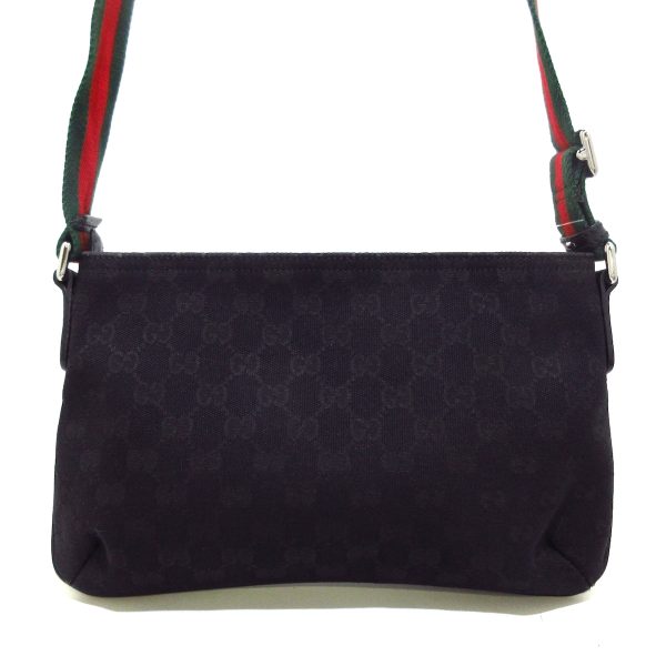 37885512 3 Gucci Gg Pattern Sherry Jacquard Shoulder Bag Black