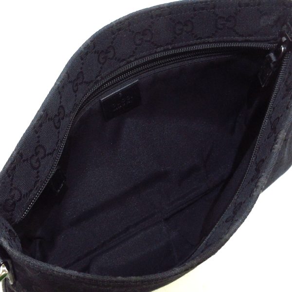 37885512 6 Gucci Gg Pattern Sherry Jacquard Shoulder Bag Black