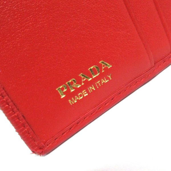 37885604 5 Prada Bifold Wallet Leather Red