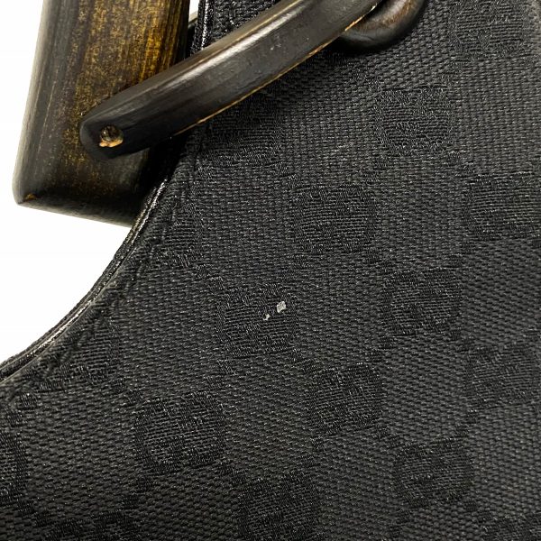 37885627 13 Gucci Wood Handle Jacquard Handbag Black