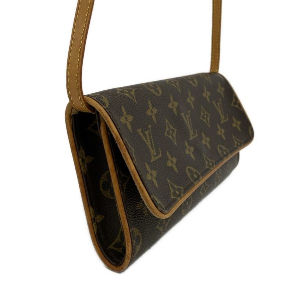 37885853 2 Louis Vuitton Pochette Twin Monogram Canvas Shoulder Bag Brown