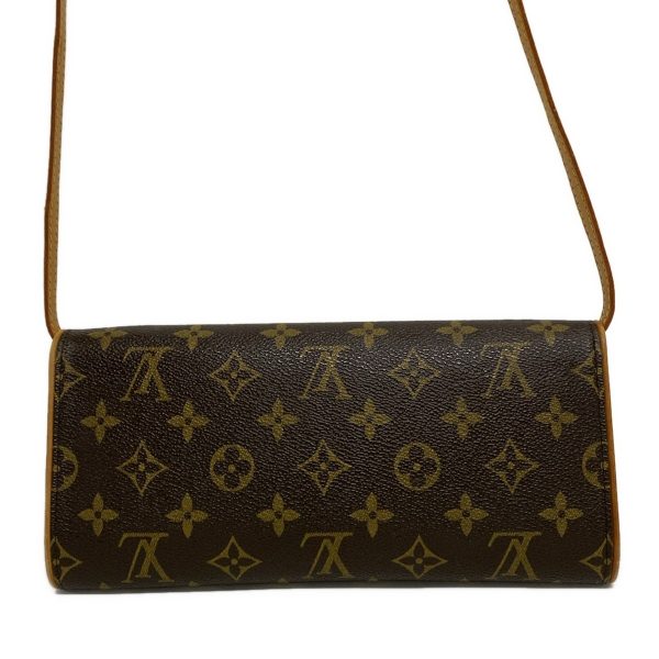 37885853 3 Louis Vuitton Pochette Twin Monogram Canvas Shoulder Bag Brown