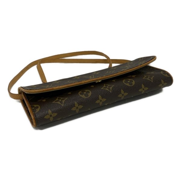 37885853 4 Louis Vuitton Pochette Twin Monogram Canvas Shoulder Bag Brown