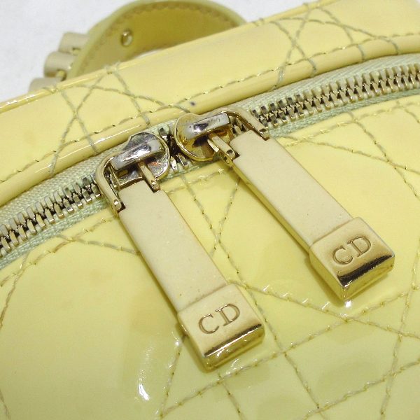 37886014 10 Dior Lady Dior Micro Vanity Bag Yellow Enamel