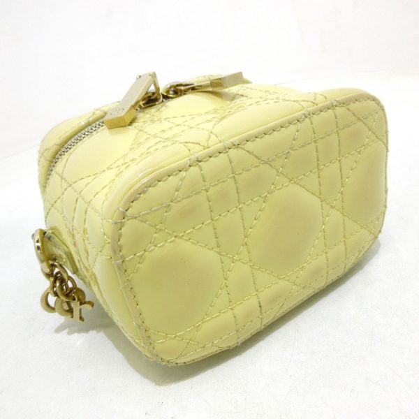 37886014 4 Dior Lady Dior Micro Vanity Bag Yellow Enamel