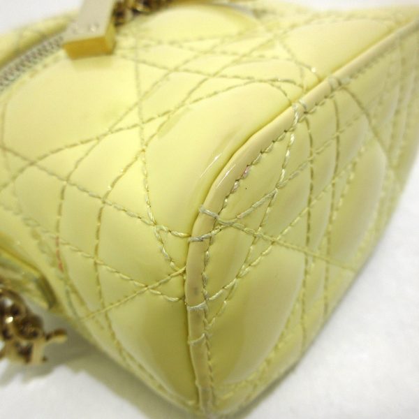 37886014 5 Dior Lady Dior Micro Vanity Bag Yellow Enamel