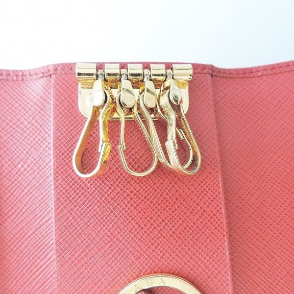 37886591 4 Prada Key Case Saffiano Metal Red