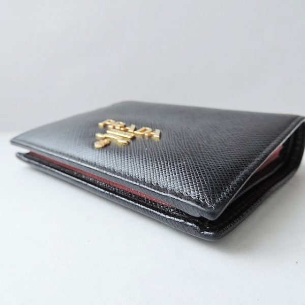 37886592 7 Prada Bifold Wallet Saffiano Metal Black