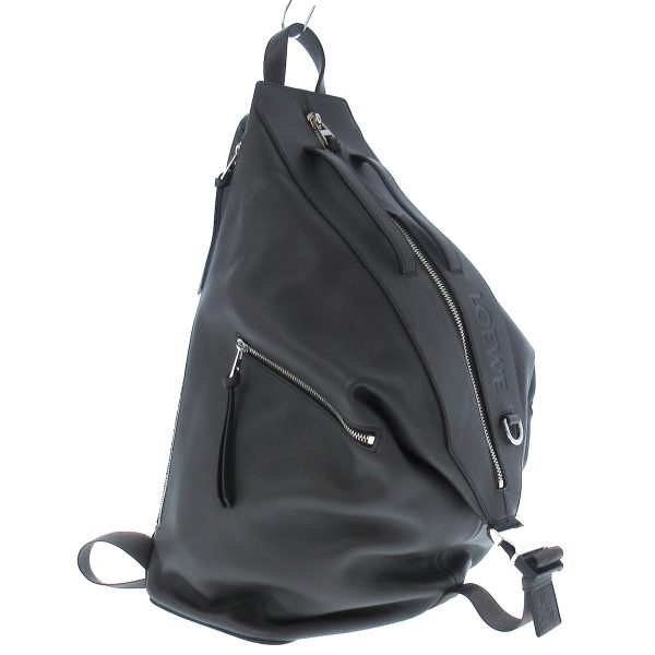 37886604 2 Loewe Convertible Backpack Rucksack Calf Leather Black