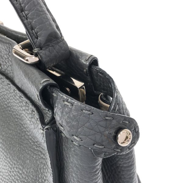 37887063 12 Fendi Handbag Leather Gray