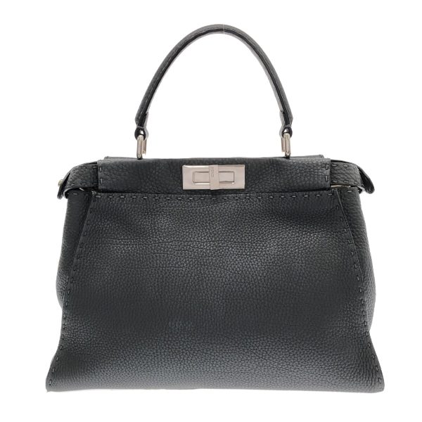 37887063 3 Fendi Handbag Leather Gray