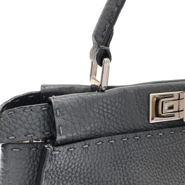 37887063 9 Fendi Handbag Leather Gray