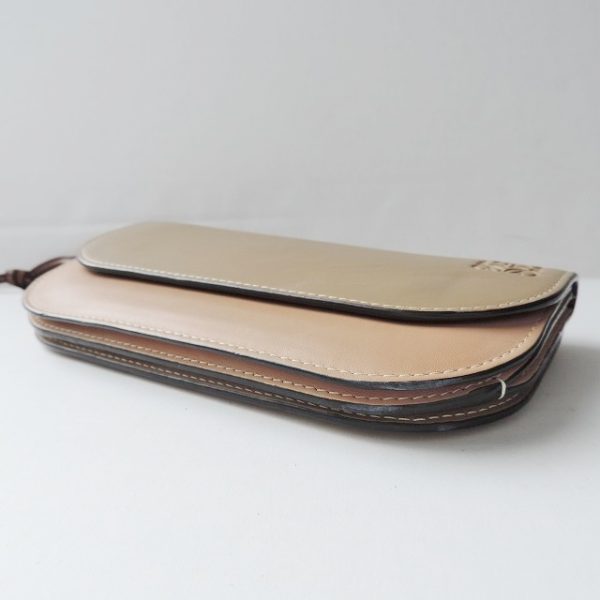 37887584 7 Loewe Gate Continental Wallet Long Wallet Leather Beige