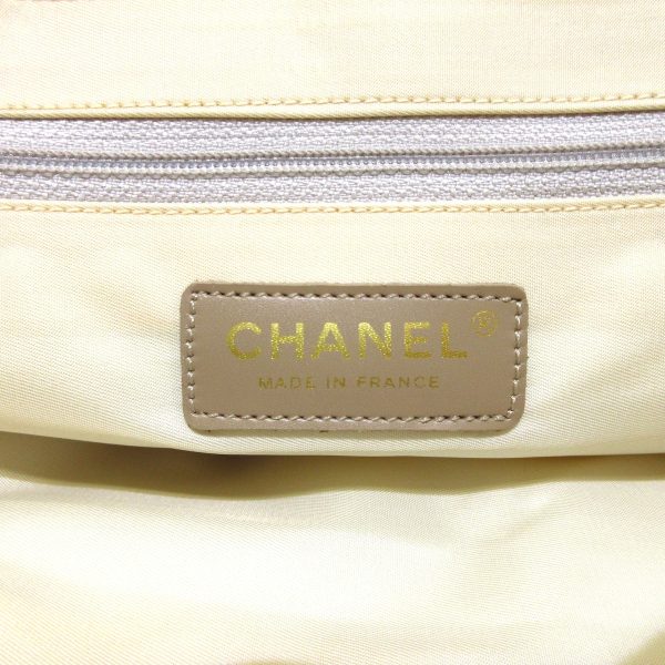 37887732 7 Chanel New Travel Line Tote Pm Tote Bag Gold Hardware Nylon Jacquard Leather Beige Ivory