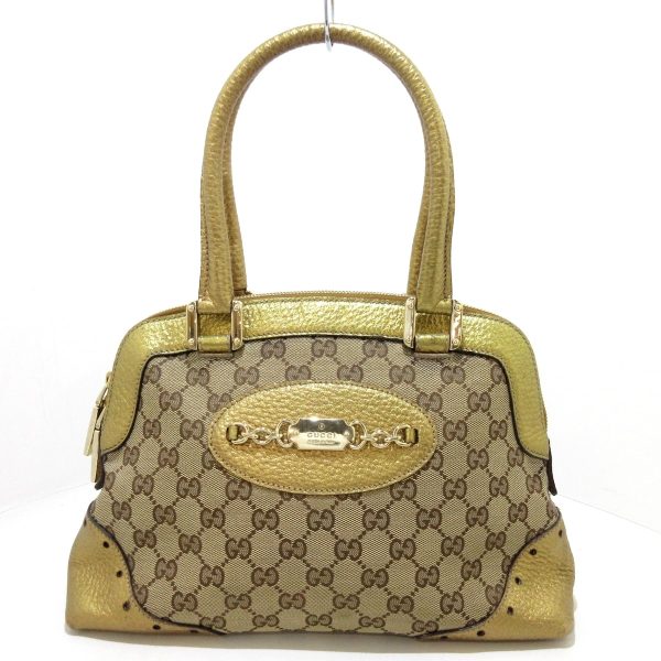 37887788 1 Gucci Gg Pattern Jacquard Handbag Beige