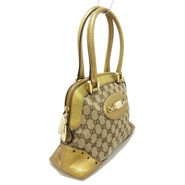 37887788 2 Gucci Gg Pattern Jacquard Handbag Beige