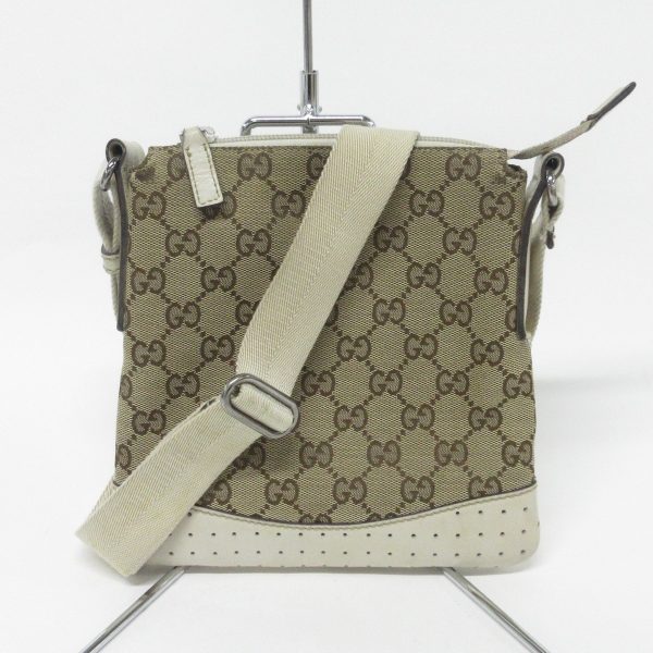 37887823 1 Gucci Gg Pattern Jacquard Shoulder Bag Beige