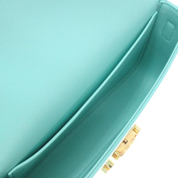 37887844 6 Celine Claude Shiny Calf Shoulder Bag Green