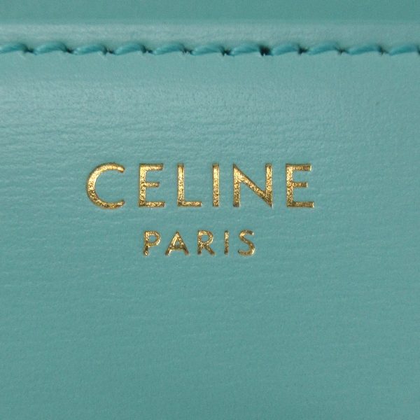 37887844 7 Celine Claude Shiny Calf Shoulder Bag Green