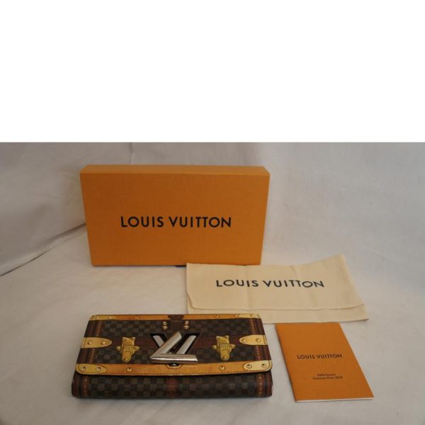 37888 7 Louis Vuitton Portefeuille Twist Transform de Damier Wallet Trompe Loeil