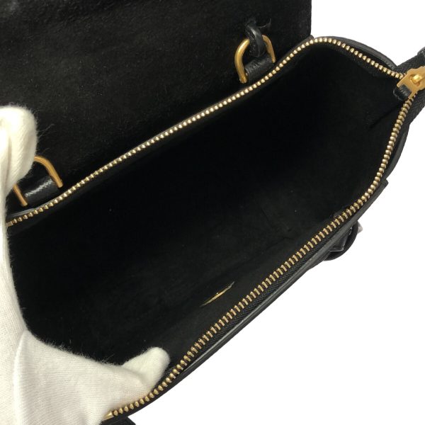 37888520 6 Celine Belt Bag Nano Grained Calf Handbag Black