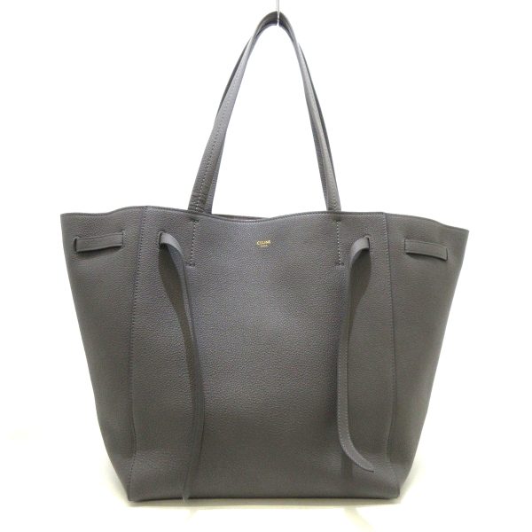 37888521 1 Celine Hippo Phantom Small With Belt Soft Grained Calf Tote Bag Gray