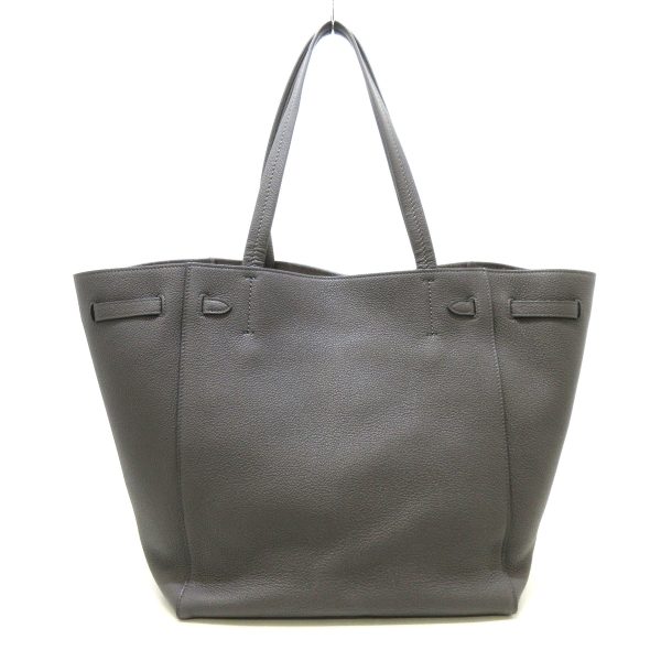 37888521 3 Celine Hippo Phantom Small With Belt Soft Grained Calf Tote Bag Gray