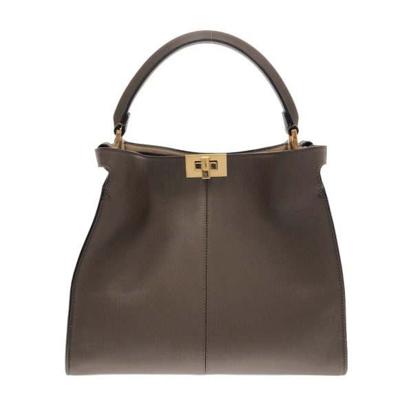 37888956 1 Fendi Handbag Leather Dark Brown