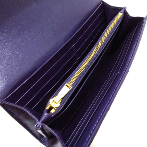 37889446 3 Bottega Veneta Maxi Intrecciato Long Wallet Purple Leather