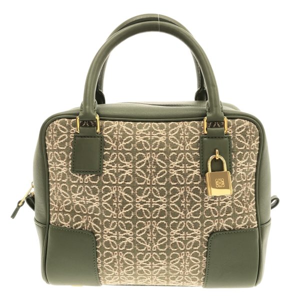 37890258 1 Loewe Amazona 19 Square Handbag Anagram Jacquard Calf Avocado Green