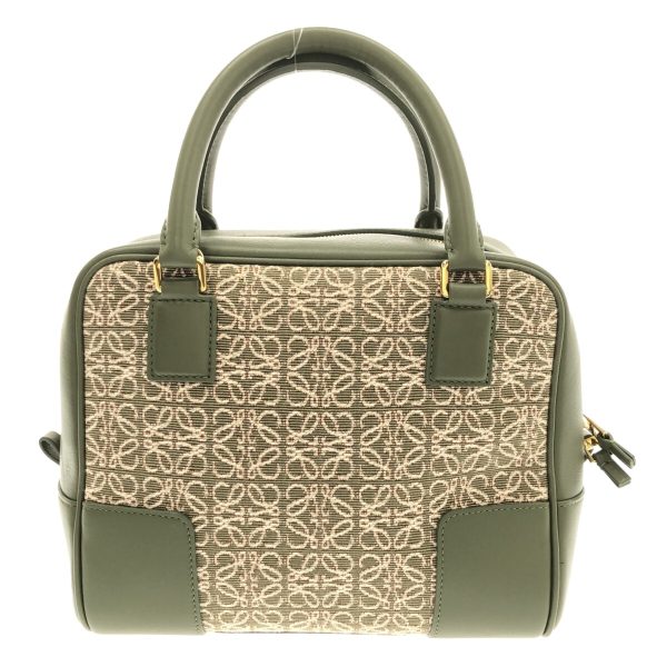 37890258 3 Loewe Amazona 19 Square Handbag Anagram Jacquard Calf Avocado Green